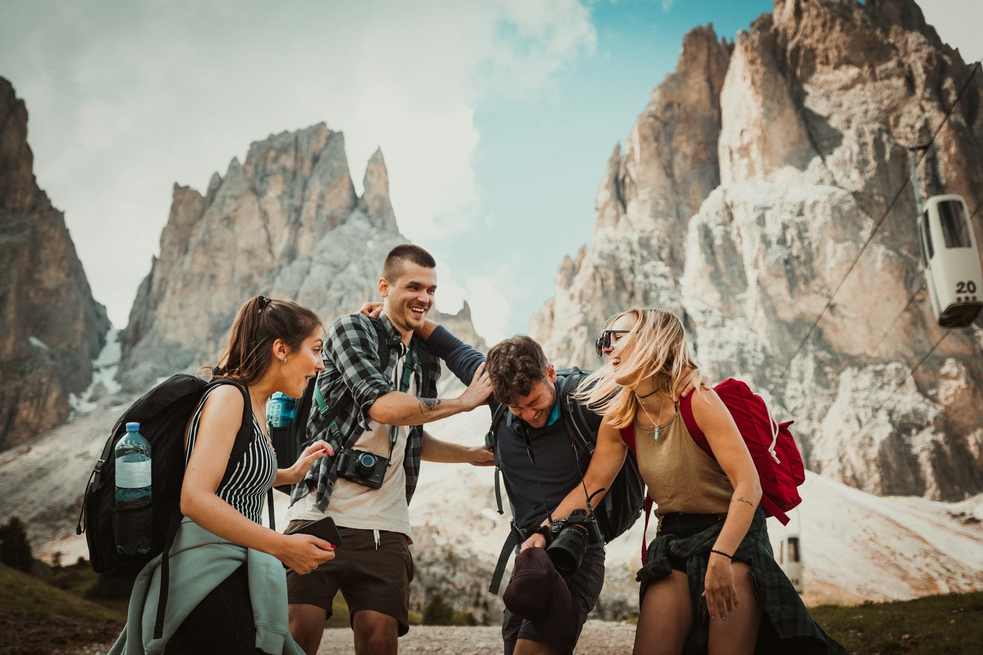 Group of women celebrating on a rooftop terrace