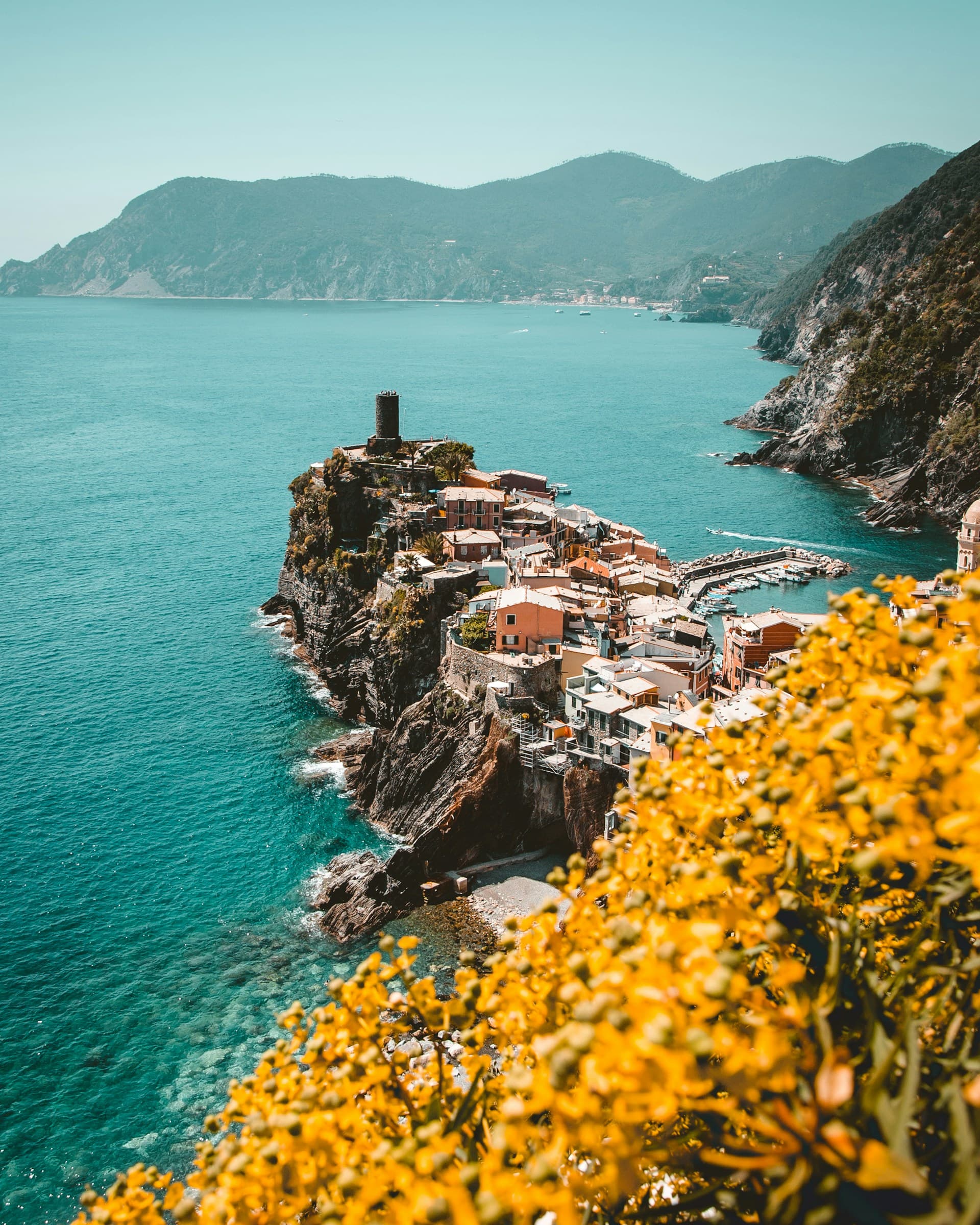 Colorful houses along the Amalfi Coast in Italy