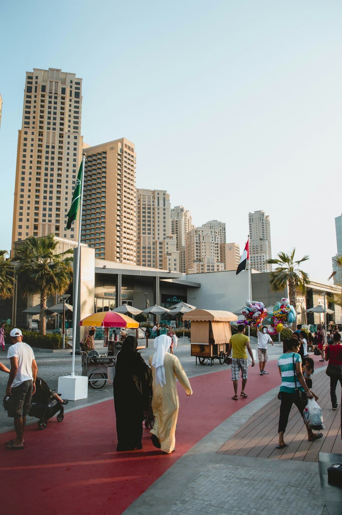 Budget-friendly street scene in Dubai, United Arab Emirates