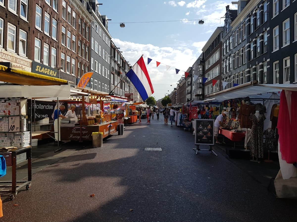 Budget-friendly street scene in Amsterdam, Netherlands