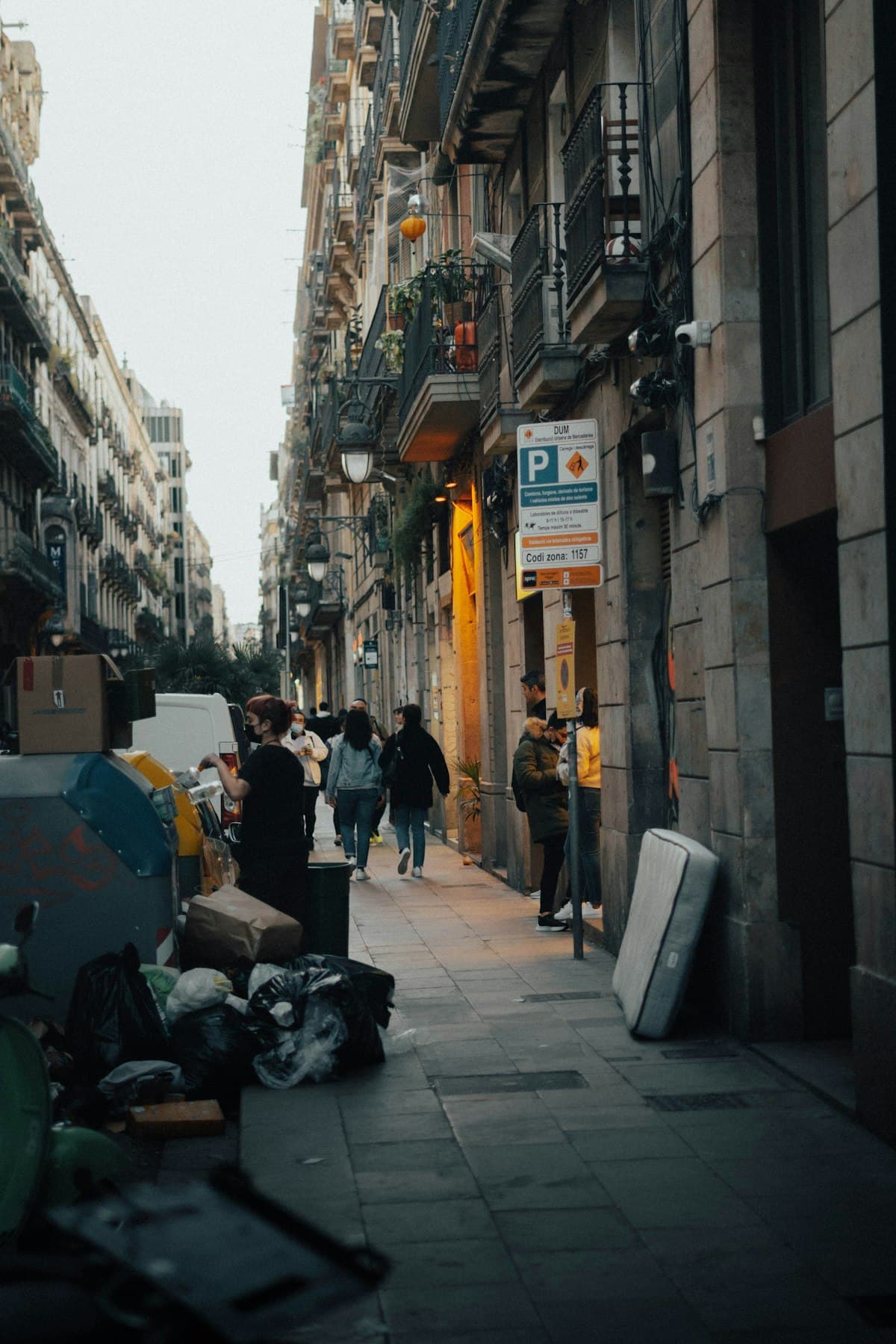 Budget-friendly street scene in Barcelona, Spain